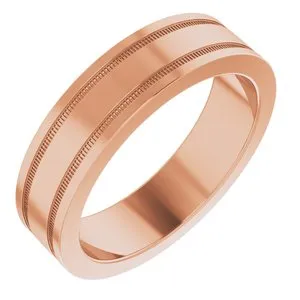 Flat Edge Band with Milgrain 51536 - 2 mm - 6 mm