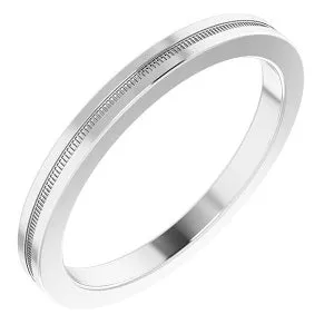Flat Edge Band with Milgrain 51536 - 2 mm - 6 mm