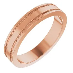 Flat Edge Band with Milgrain 51536 - 2 mm - 6 mm