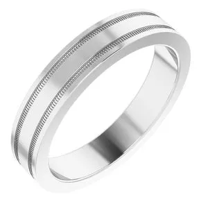 Flat Edge Band with Milgrain 51536 - 2 mm - 6 mm