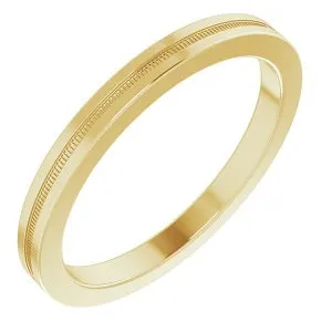 Flat Edge Band with Milgrain 51536 - 2 mm - 6 mm