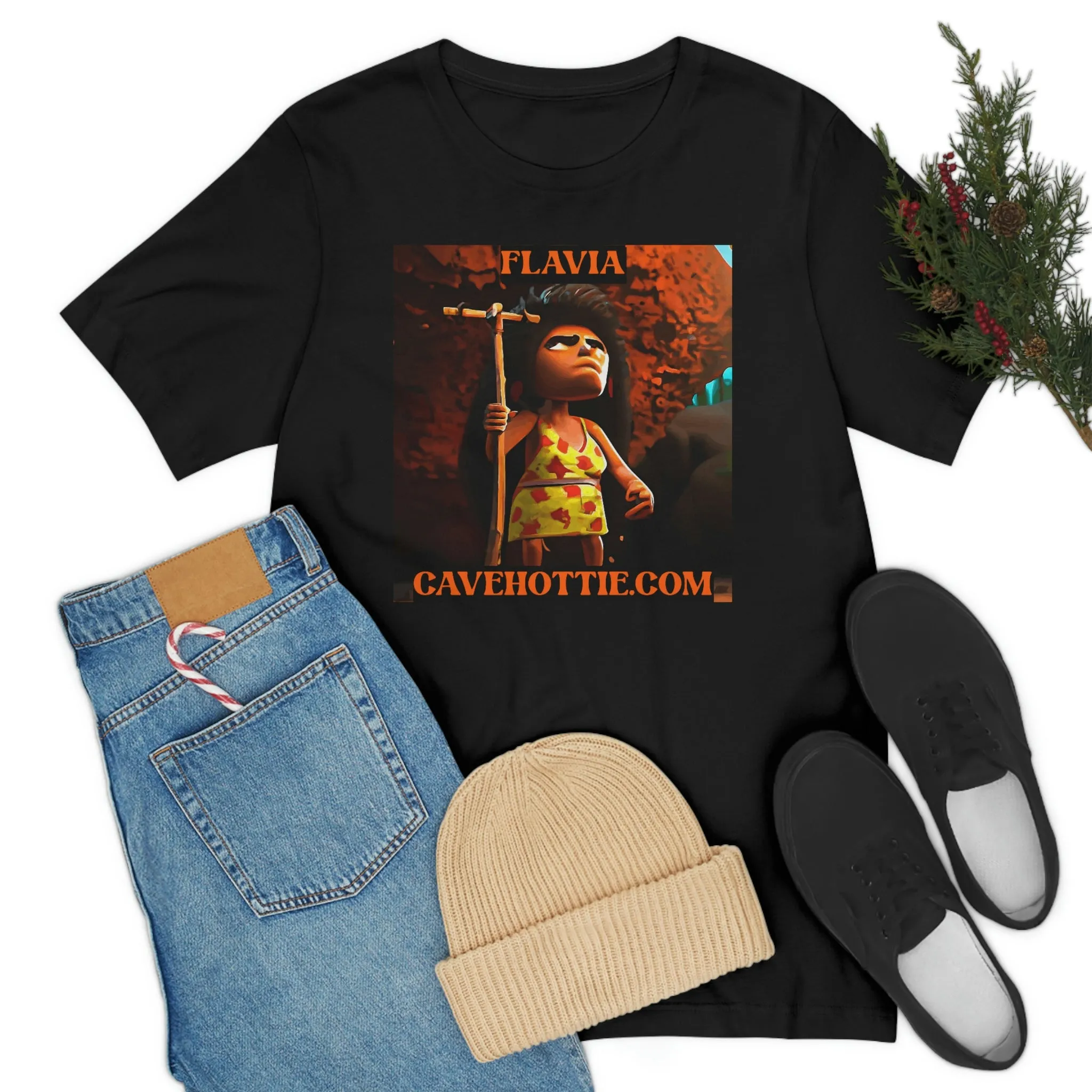 Flavia Cavehottie.com Short Sleeve Tee