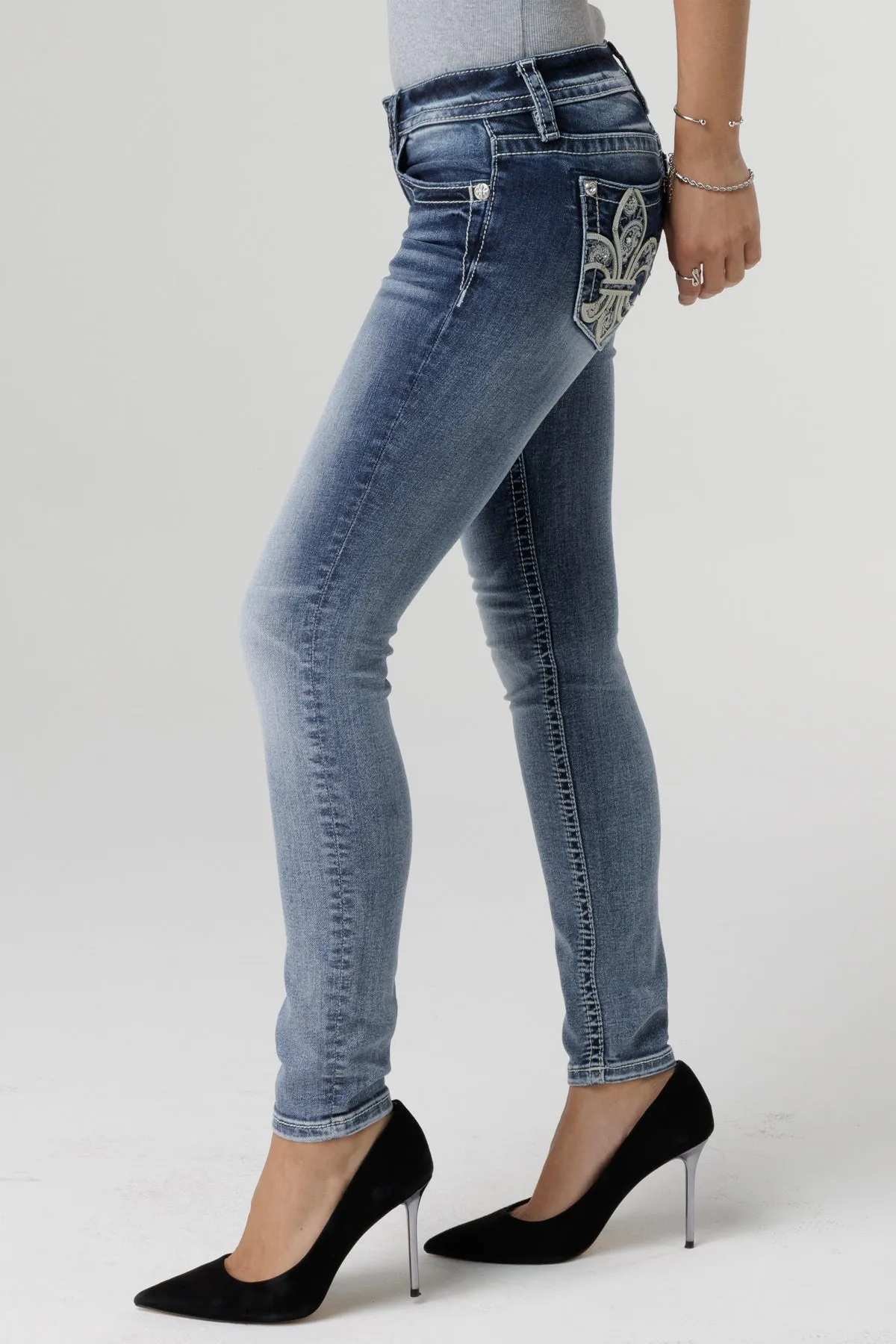 Fleur de Paisley Skinny Jeans