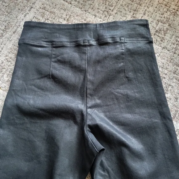 Frame Jet Set Skinny Crop Noir Coated Stretch High Rise Ankle Jeans 31