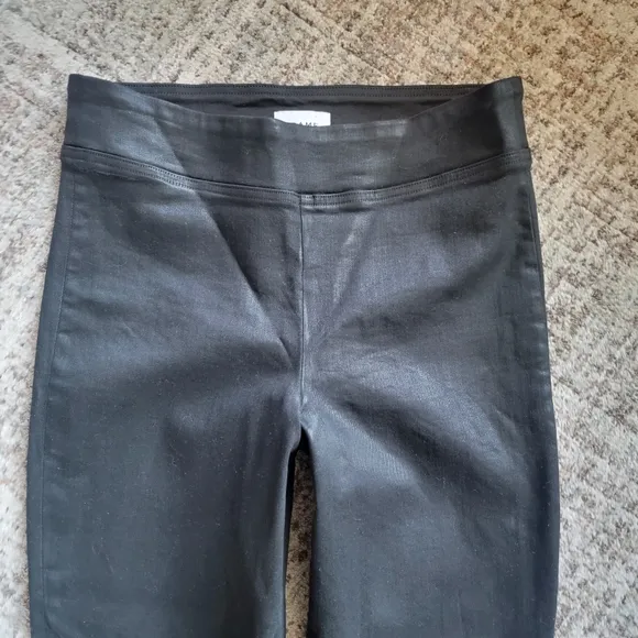 Frame Jet Set Skinny Crop Noir Coated Stretch High Rise Ankle Jeans 31