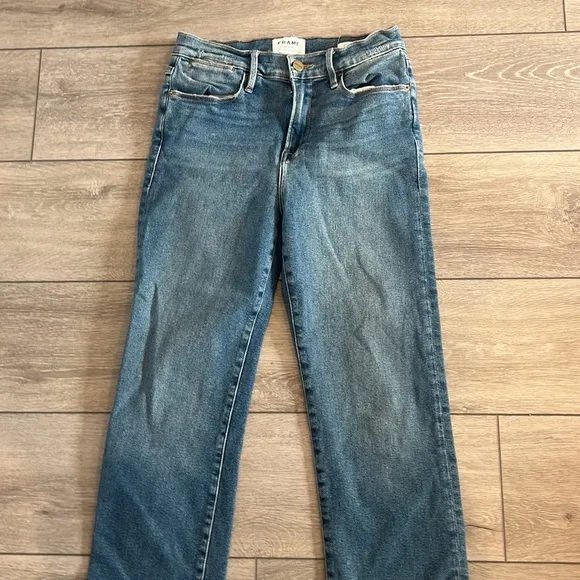 Frame Le High straight classic mid rise denim ankle length jeans size 29
