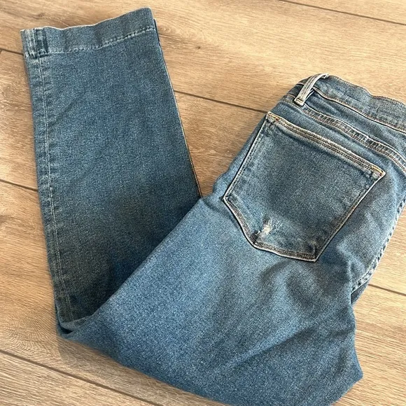 Frame Le High straight classic mid rise denim ankle length jeans size 29
