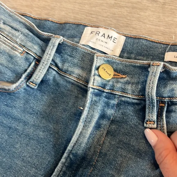 Frame Le High straight classic mid rise denim ankle length jeans size 29