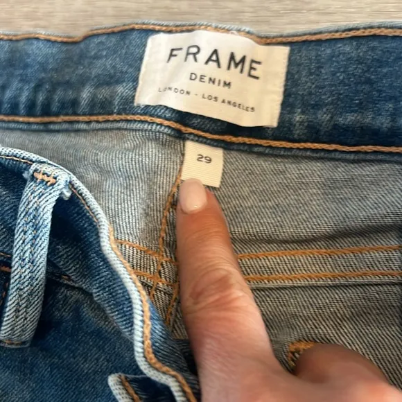 Frame Le High straight classic mid rise denim ankle length jeans size 29