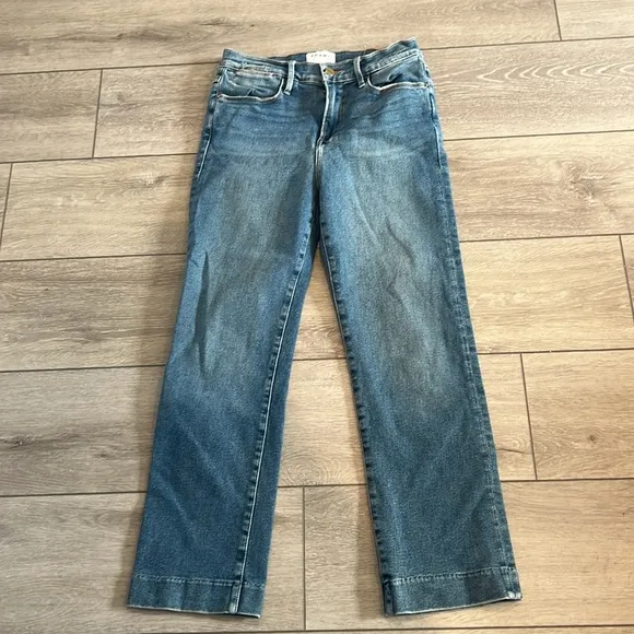 Frame Le High straight classic mid rise denim ankle length jeans size 29