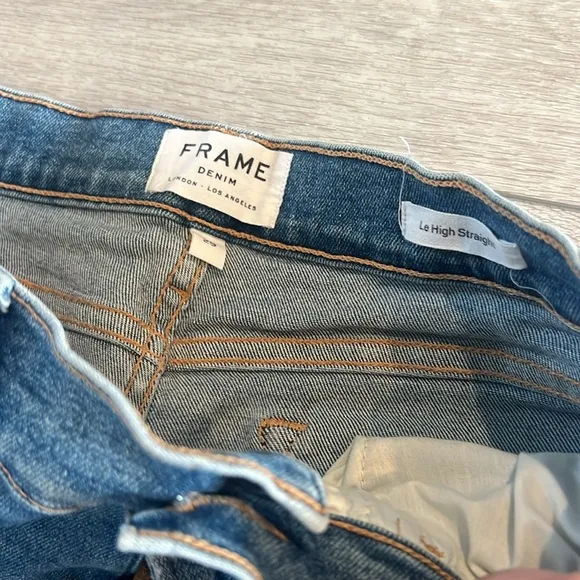 Frame Le High straight classic mid rise denim ankle length jeans size 29