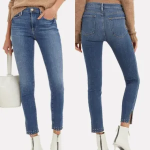 Frame | Le High Studded Skinny Jeans NEW