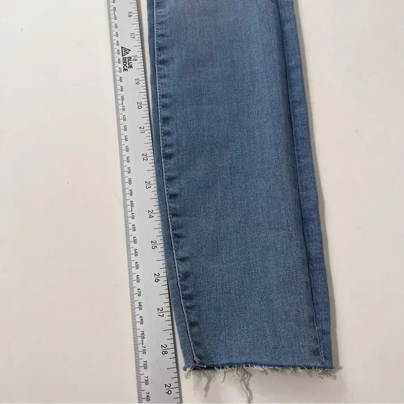 Frame Women’s Le High Raw Edge Skinny Jeans Sz 24 Light Blue NWT