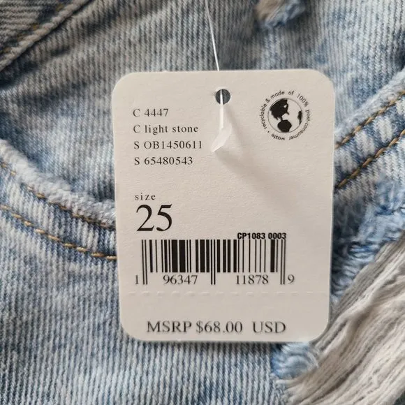 Free People We The Free Maggie Distressed Jean Shorts Women's Size 25