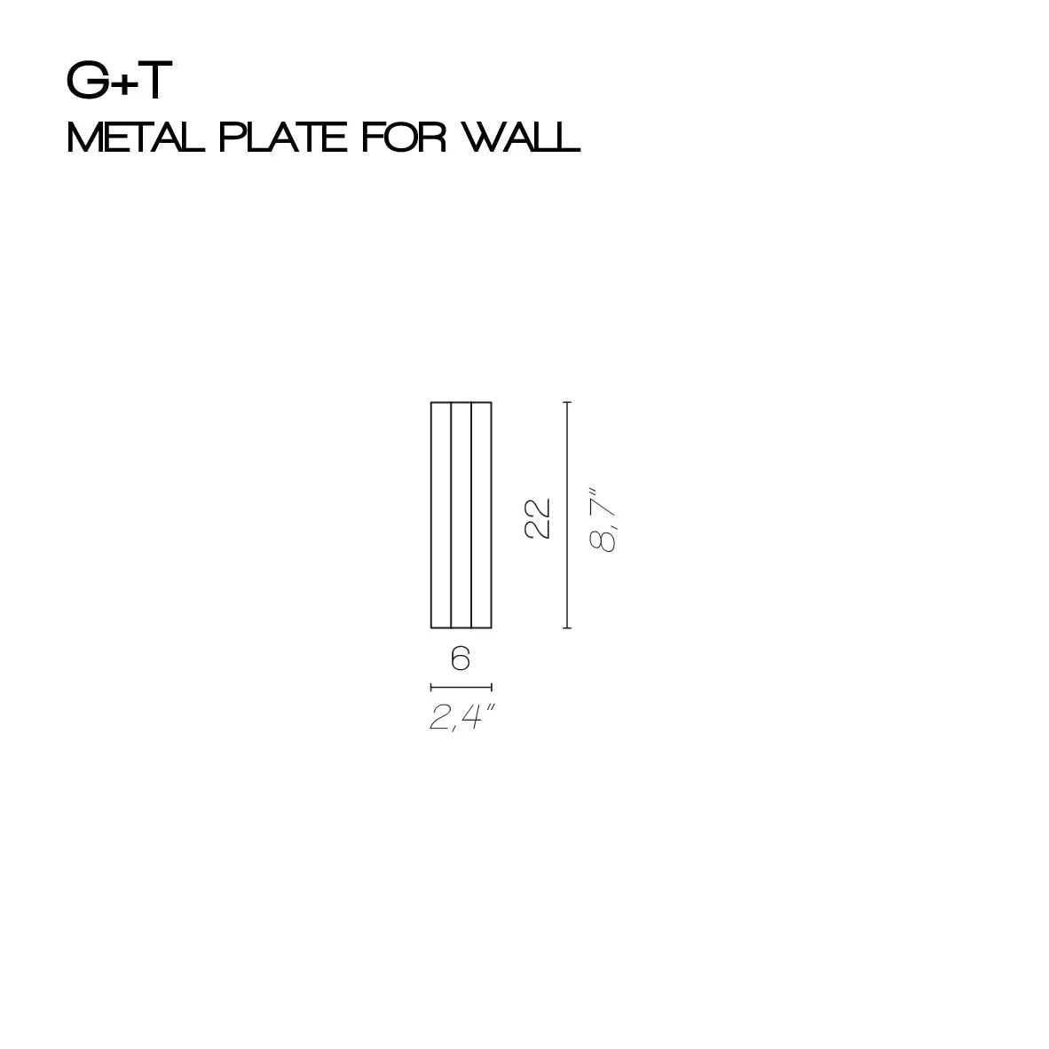 G T Metal Plate for Wall
