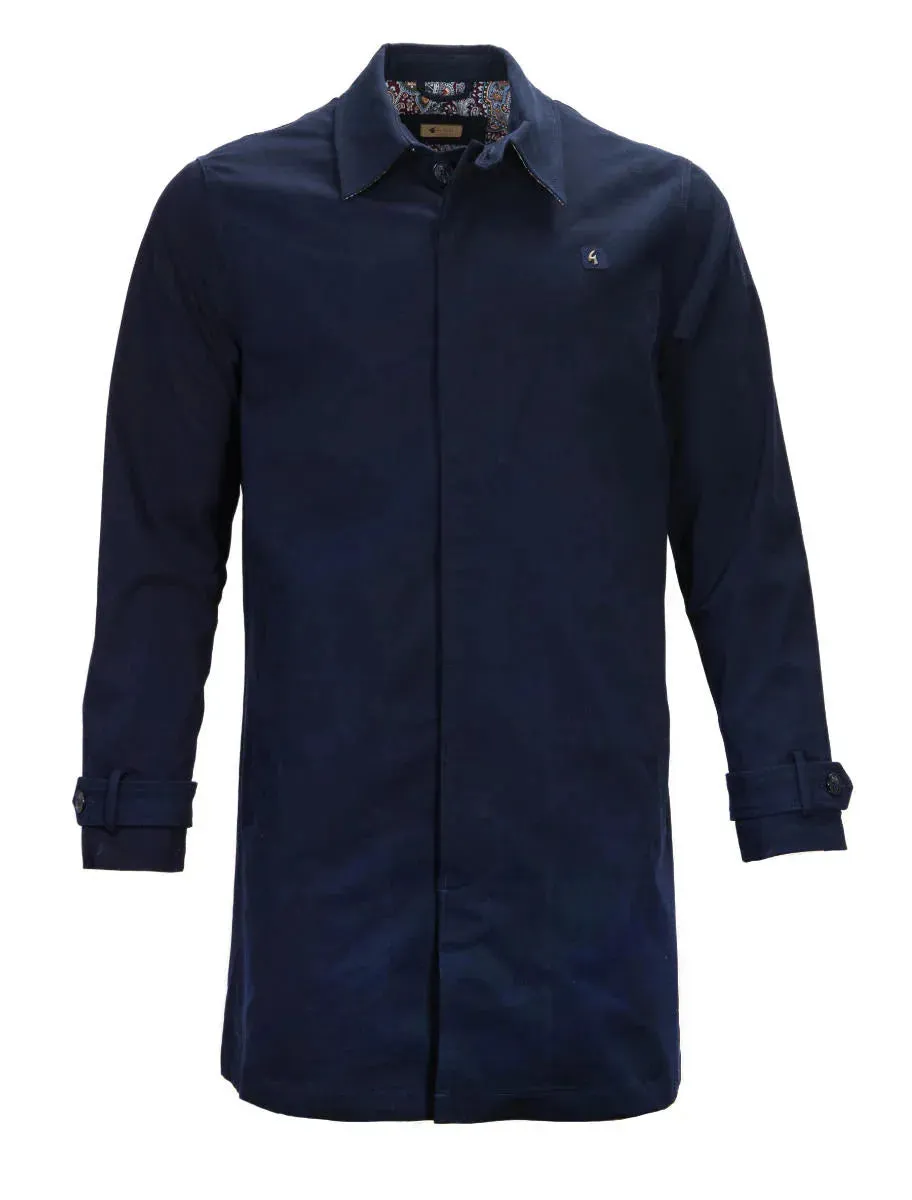 Gabicci Vintage Houghton Twill Mac - Navy