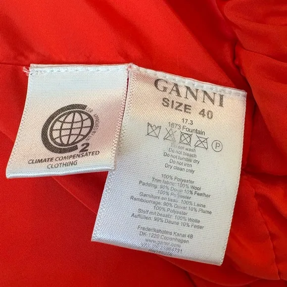 Ganni Women's Fountain Short Coat - Big Apple Red Size 40/ US Large 12