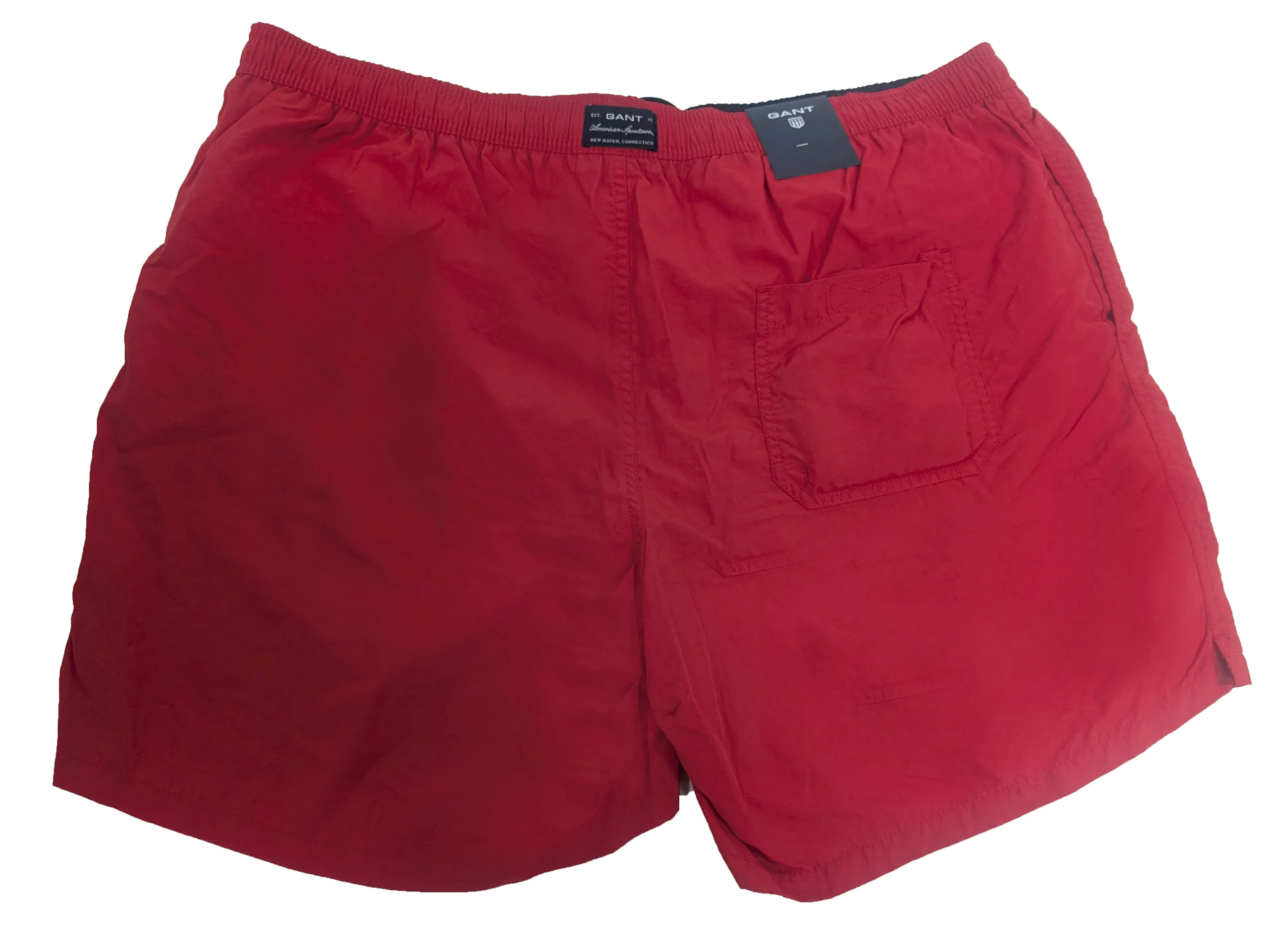 GANT Men's Bright Red Solid Swim Shorts Bathing Suit 20000 Size 3XL