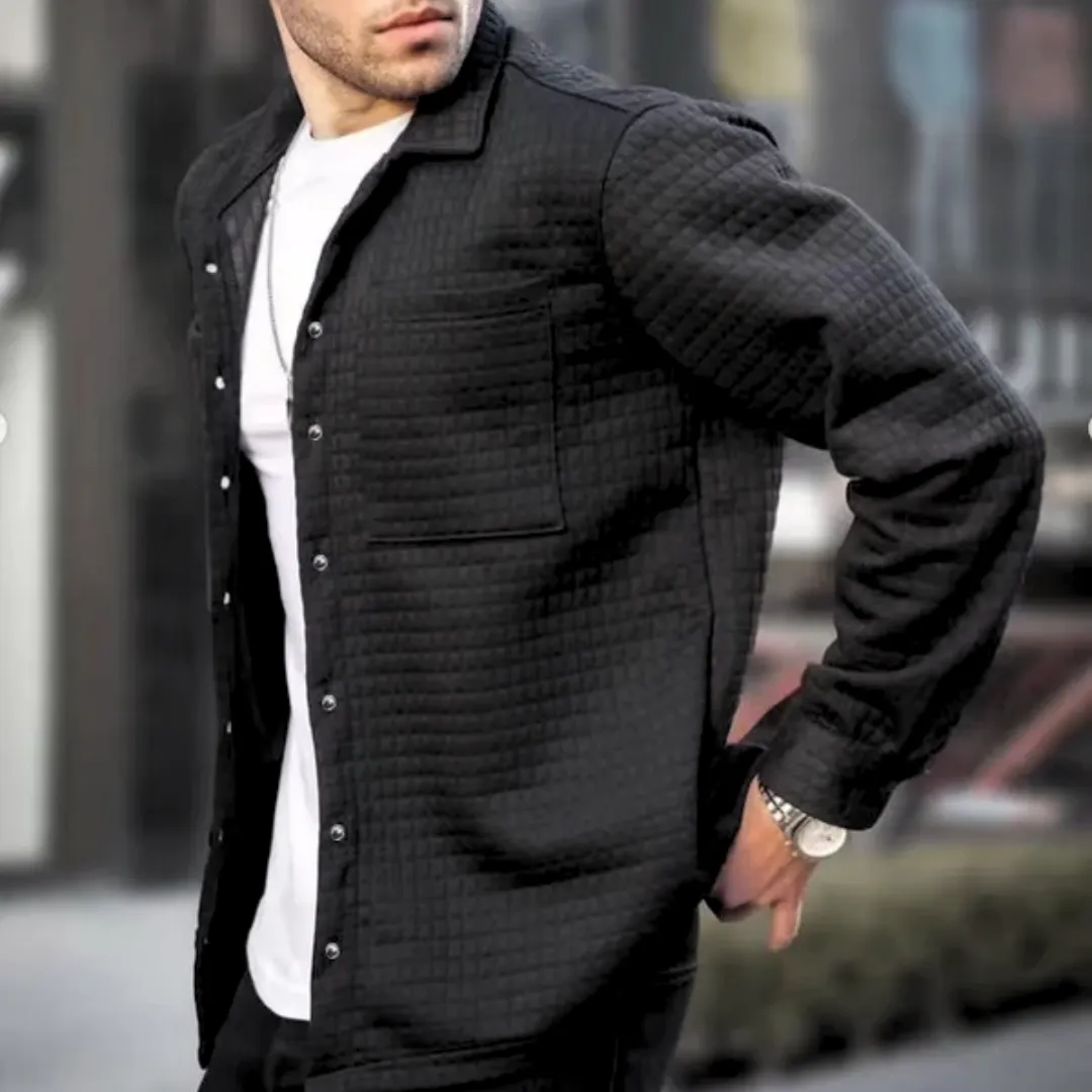 Gaspar™ | Textured Fabric Comfortable Jacket