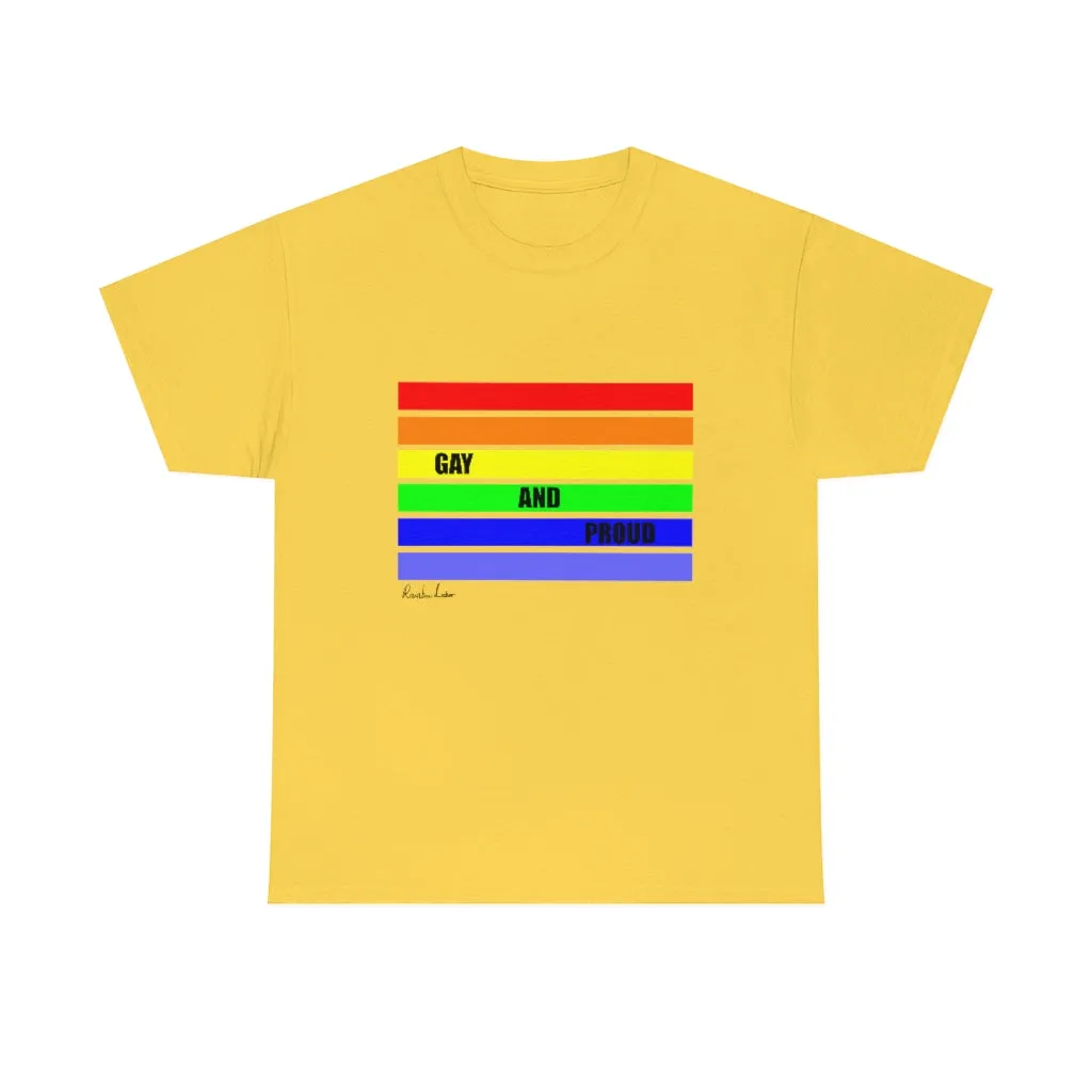 Gay and Proud Unisex Heavy Cotton Tee