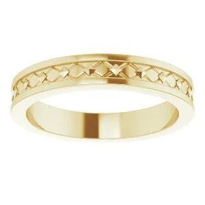 Geometric Pyramid Band 51826 - 4 mm