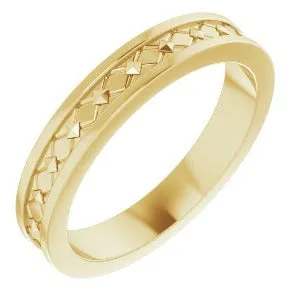 Geometric Pyramid Band 51826 - 4 mm