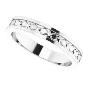 Geometric Pyramid Band 51826 - 4 mm