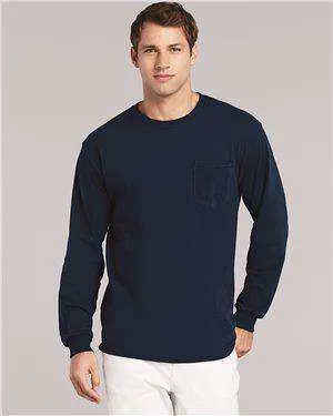 Gildan Men's Pocket Long Sleeve T-Shirt - 2410