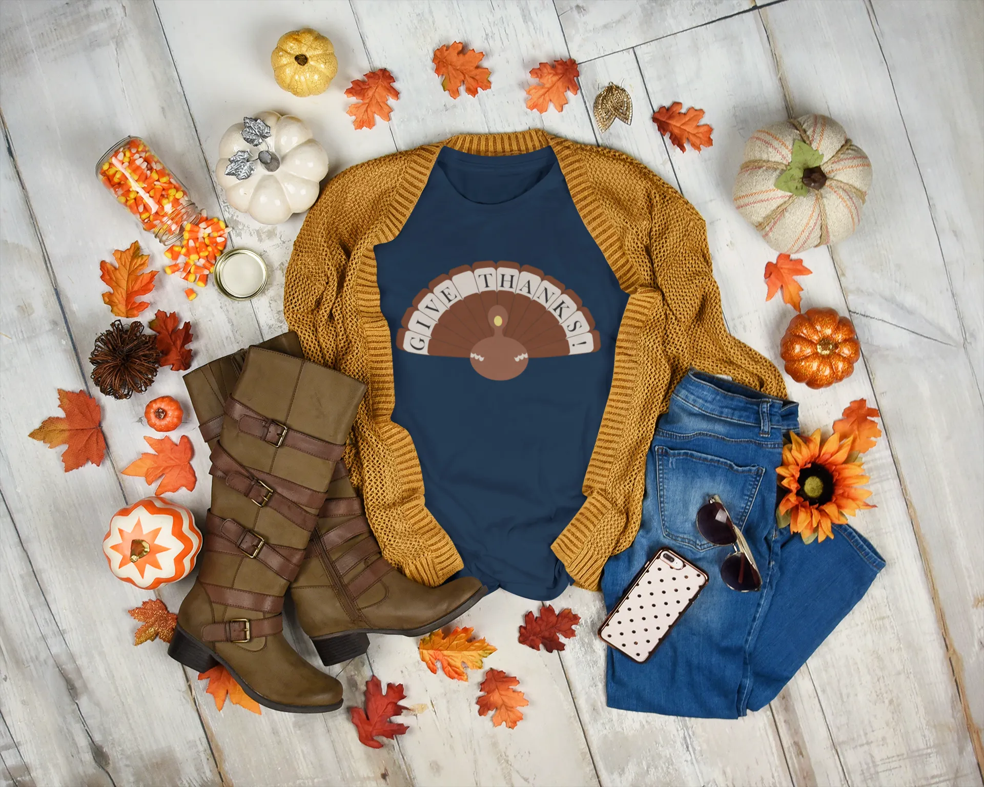 Give Thanks | Thanksgiving T-Shirt