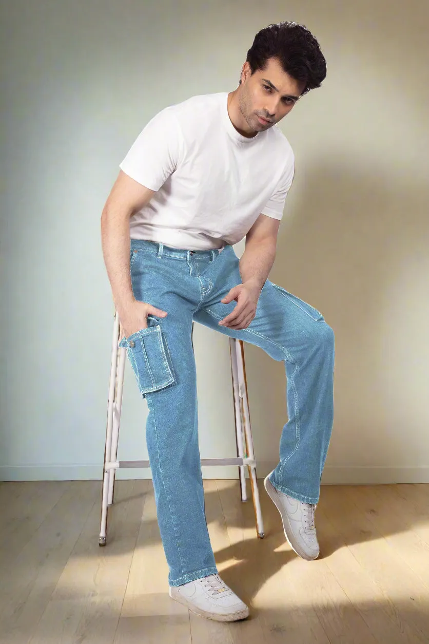 Glacier Blue Straight Fit Cargo