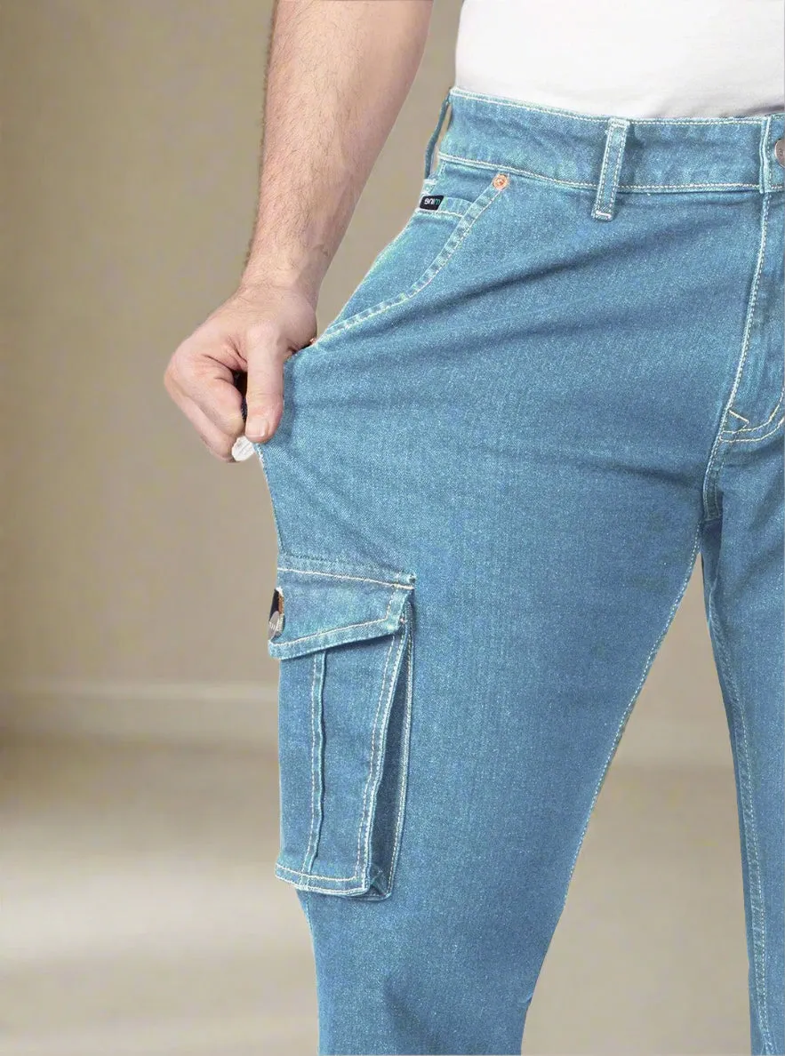 Glacier Blue Straight Fit Cargo