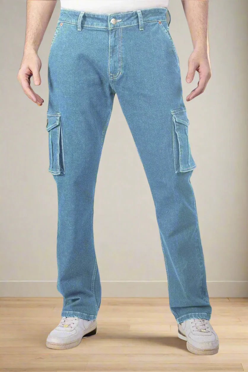 Glacier Blue Straight Fit Cargo