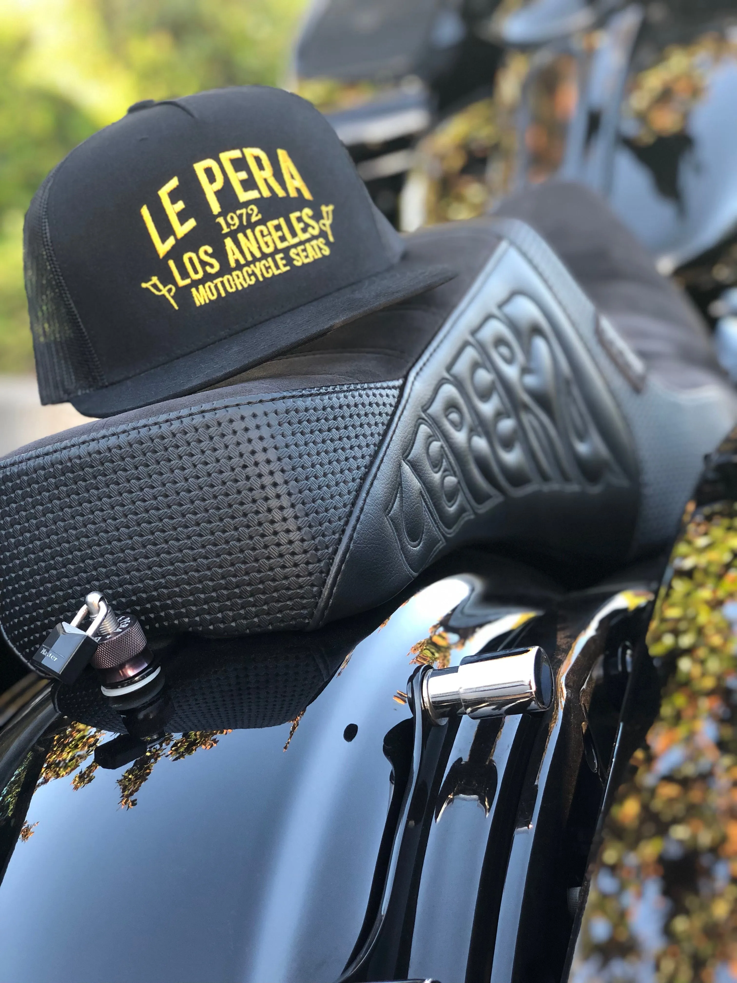 Gold Text Snapback Flat Bill Hat