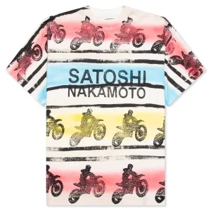 Gotcha Tee - White/Pink/Blue