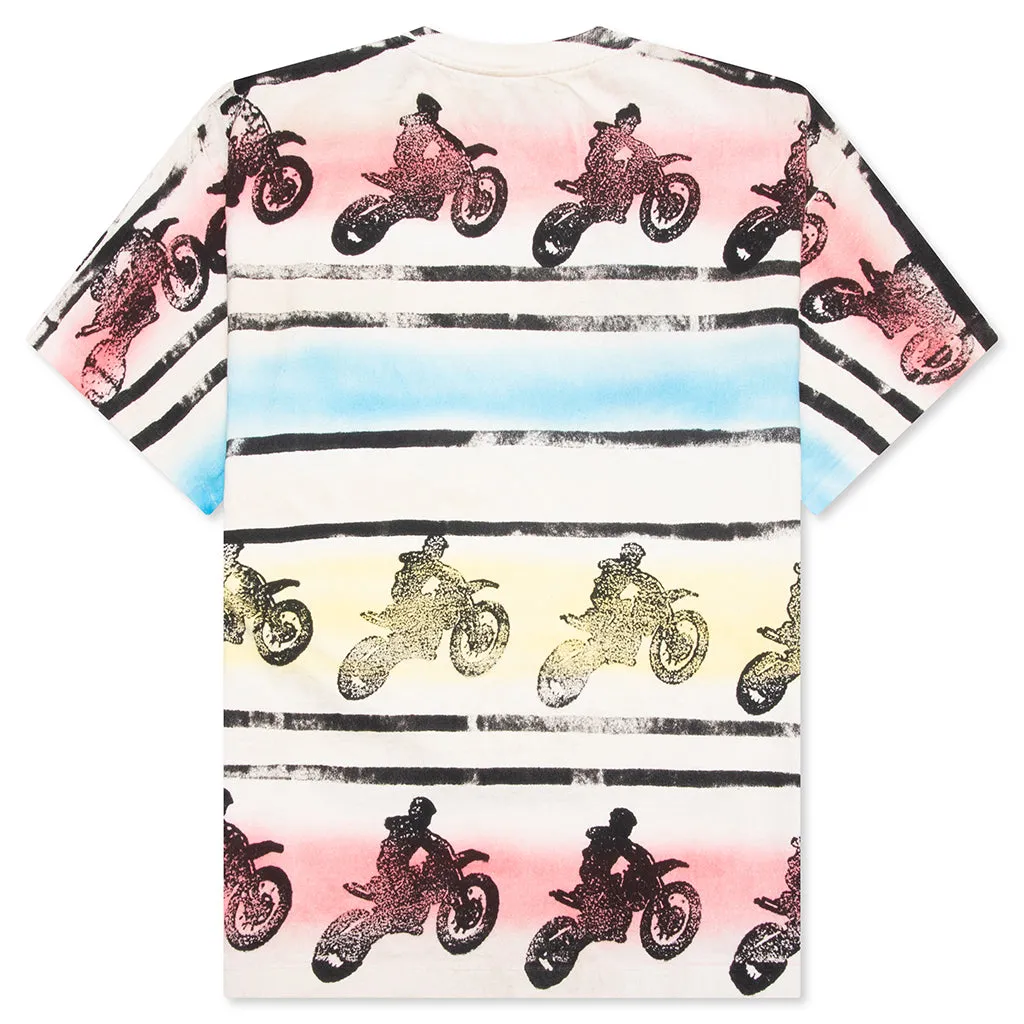 Gotcha Tee - White/Pink/Blue
