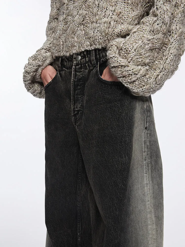 Gradient Wide-Leg Jeans