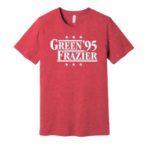 Green & Frazier '95 - Nebraska Football Political Campaign Parody T-Shirt - Hyper Than Hype Shirts