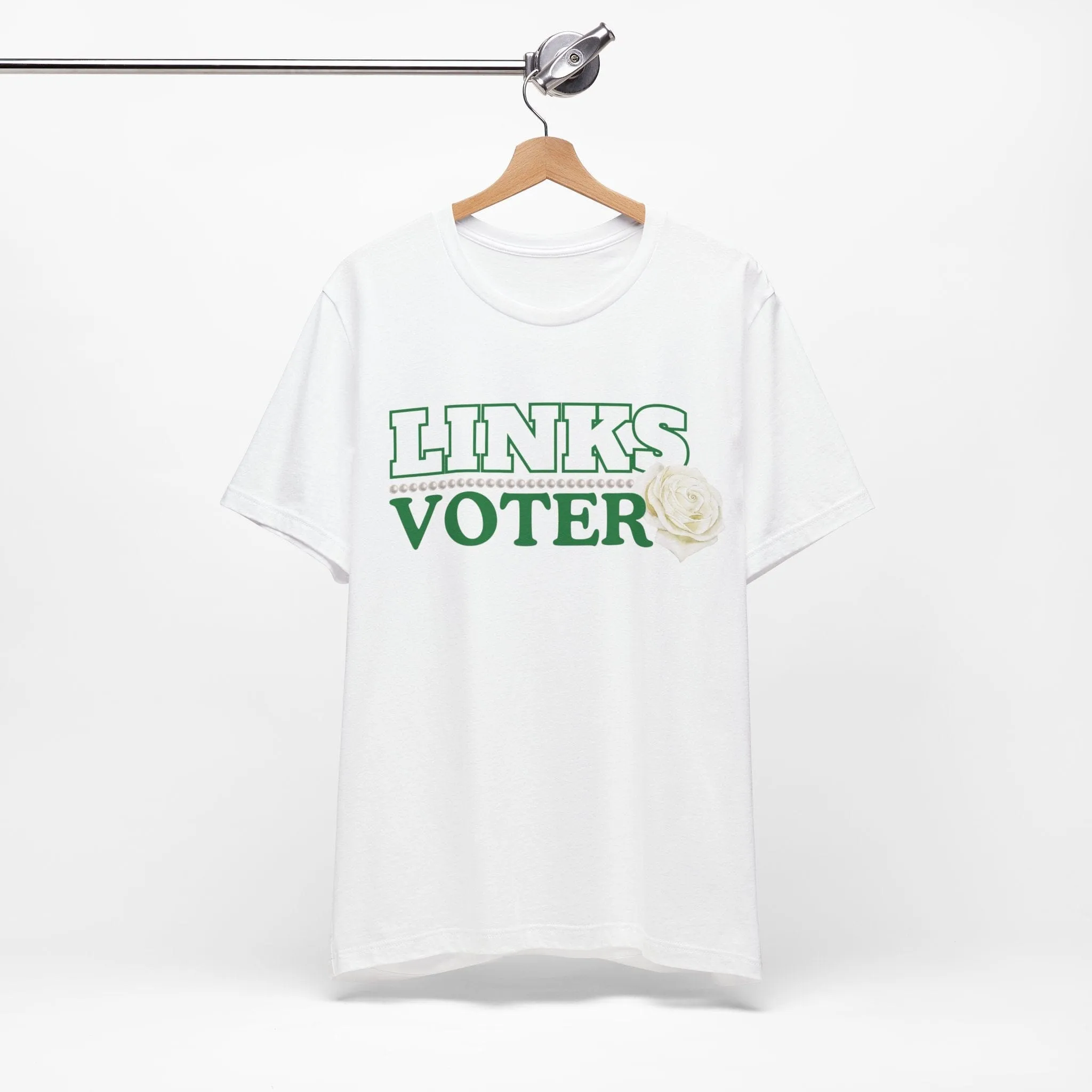 Green and White Links Voter T shirt
