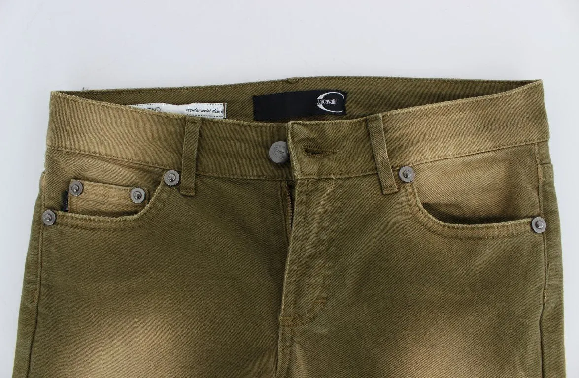 Green Wash Slim Fit Cotton Stretch Jeans