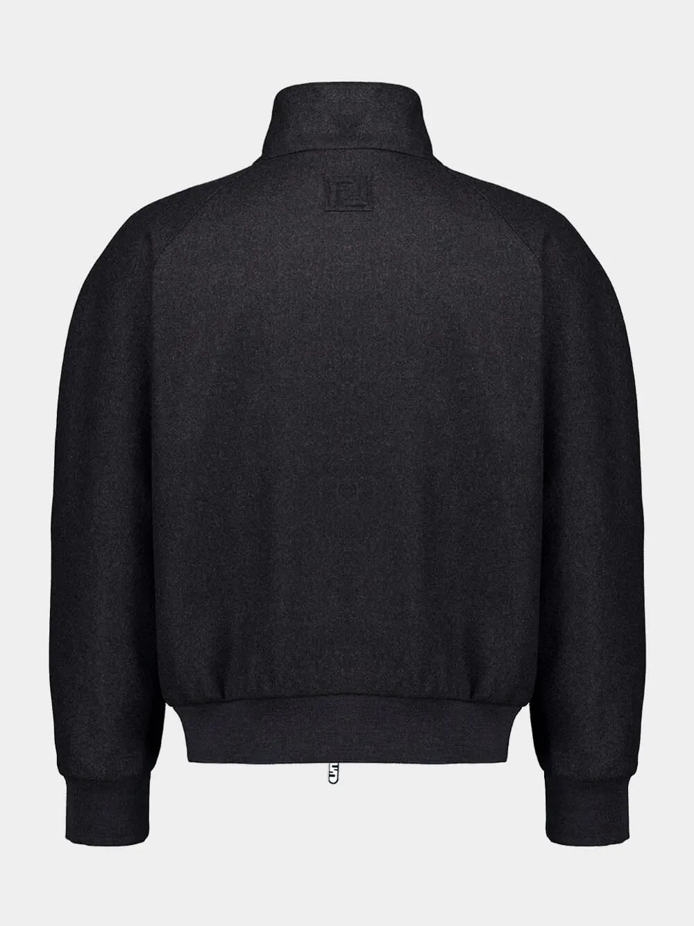 Grey Cashmere Bomber Jacket