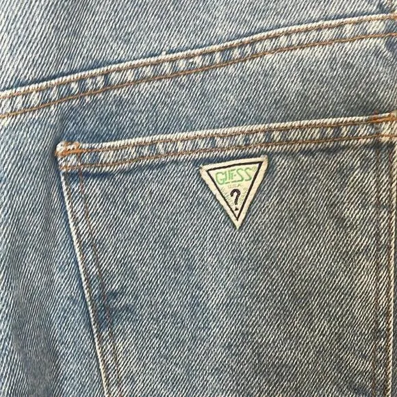 Guess - Vintage 90s High Waist Wide Legged Denim Jeans - Light wash - Size 27