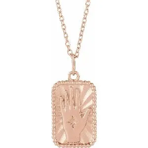 Hamsa Hand Tarot 16-18" Necklace or Pendant 88168