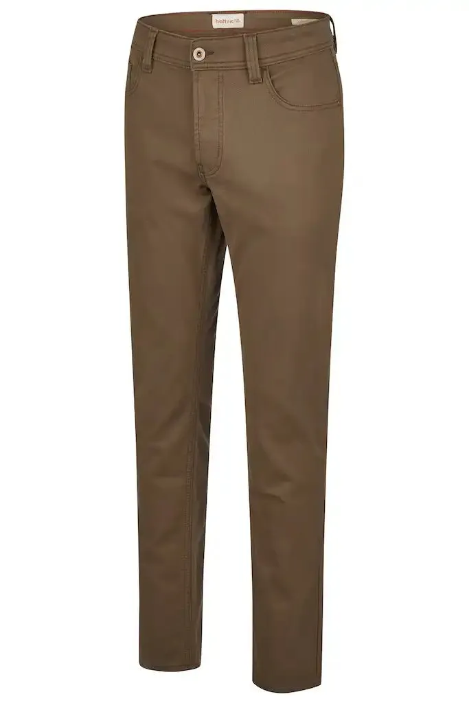 Hattric Men's Trousers Harris Stretch 688455 Cosy Structure Mid Brown