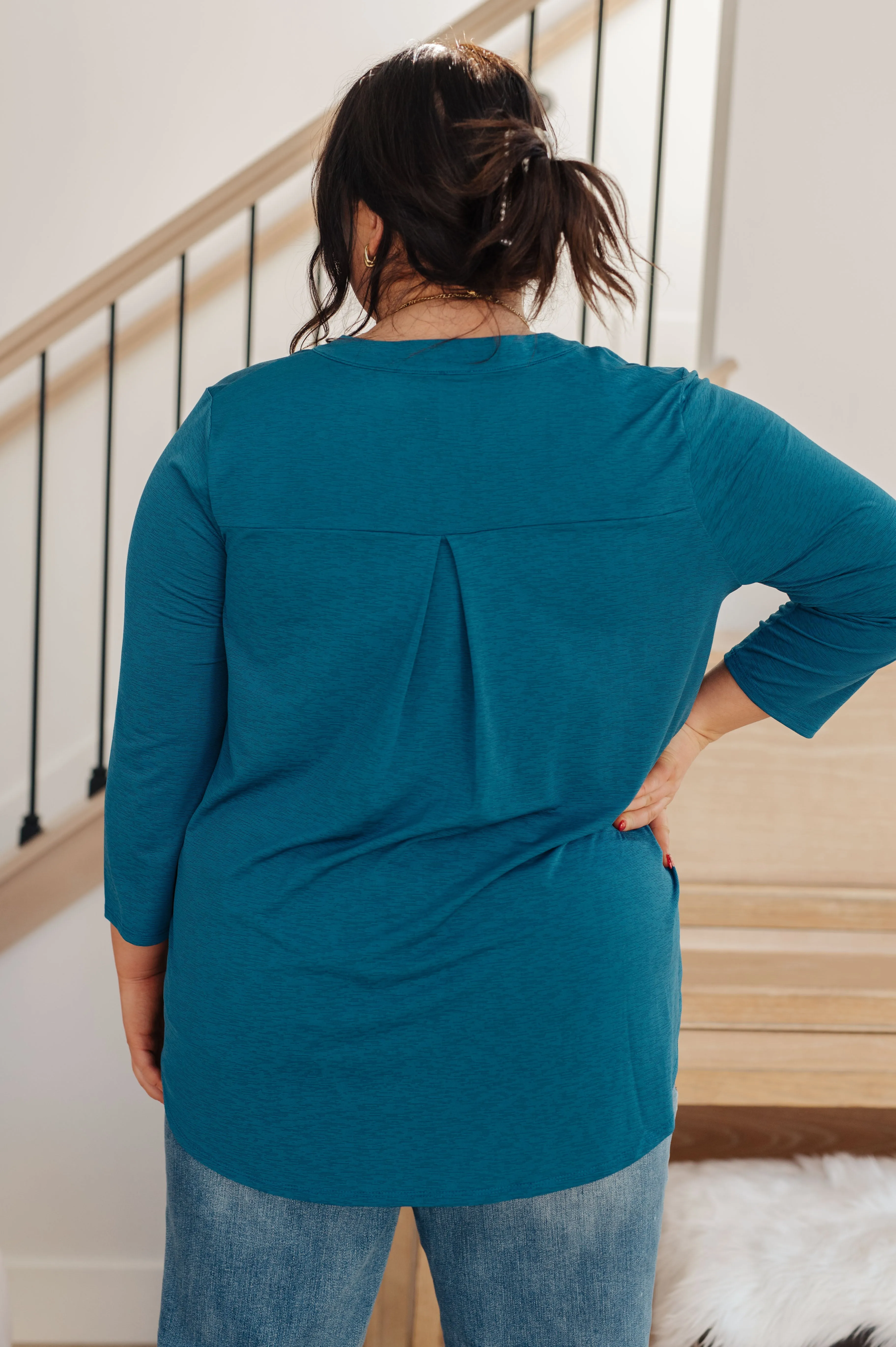 Hazel Blues® |  So Outstanding Top in Teal