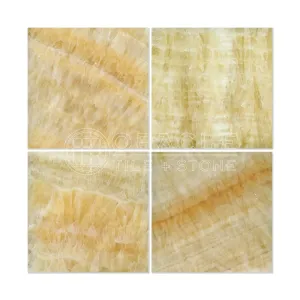 Honey Onyx 12 X 12 Polished Premium Field Tile (2 pcs. 3" X 6" Sample Set)