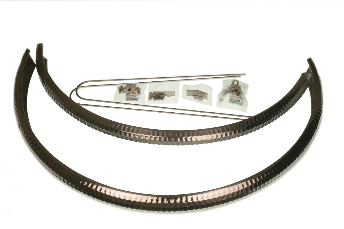 Honjo Polished H50C Hammered Mudguards