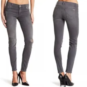 Hudson | ‘Natalie’ Distressed Denim Skinny Jeans