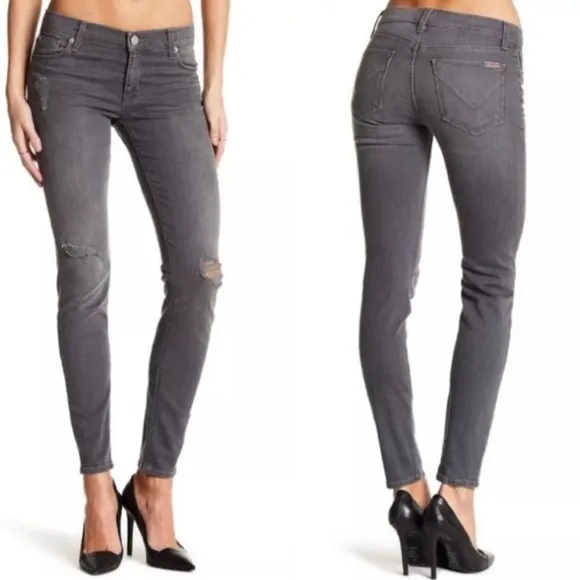 Hudson | ‘Natalie’ Distressed Denim Skinny Jeans