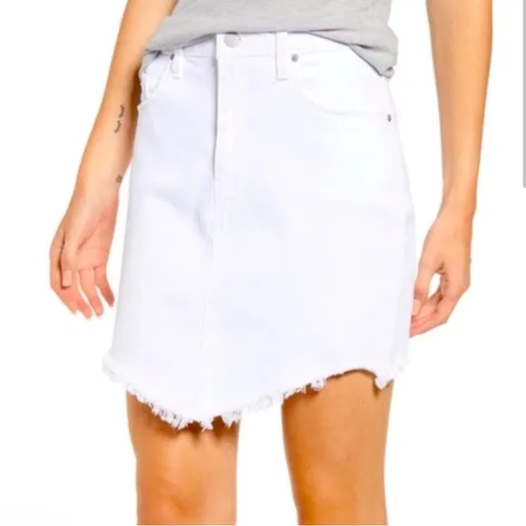 HUDSON white denim Lulu Jean skirt Size 24