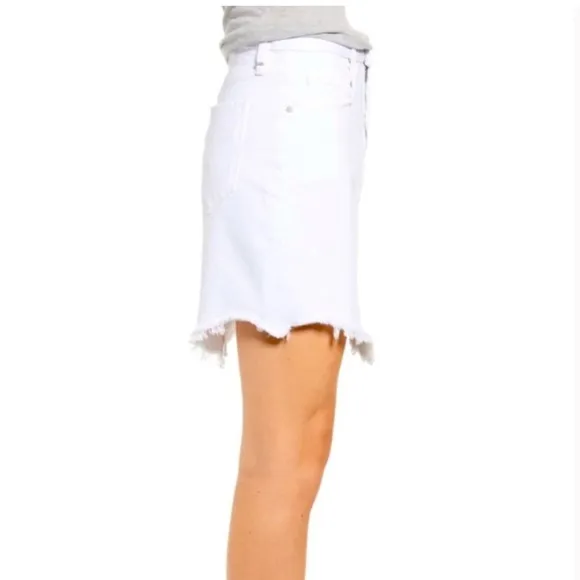 HUDSON white denim Lulu Jean skirt Size 24